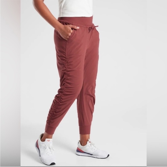 Athleta red burgundy Attitude Lined Jogger Pant - Picture 2 of 8